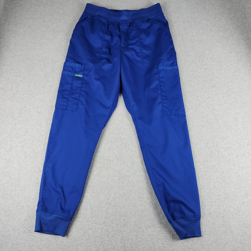 Landau Scrub Pants Mens Medium Blue‎ ProFlex Wrinkle & Fade Resistant Modern Fit